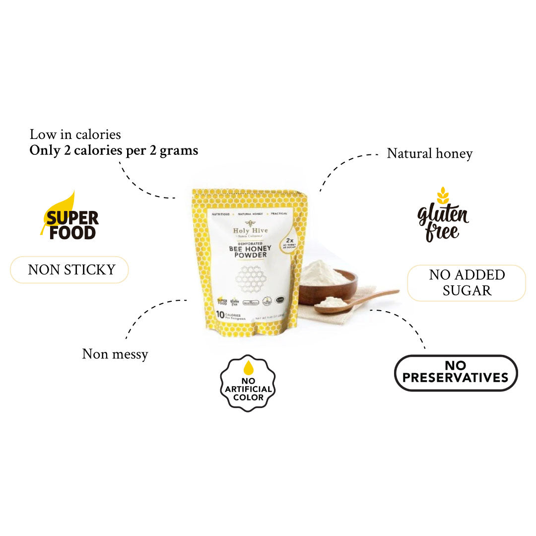 Bee Swetner Bee Honey Powder – Natural Sweetener (280g) – Abeja Reyna USA